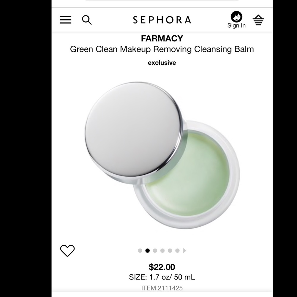 Farmacy Green Clean makeup removing balm